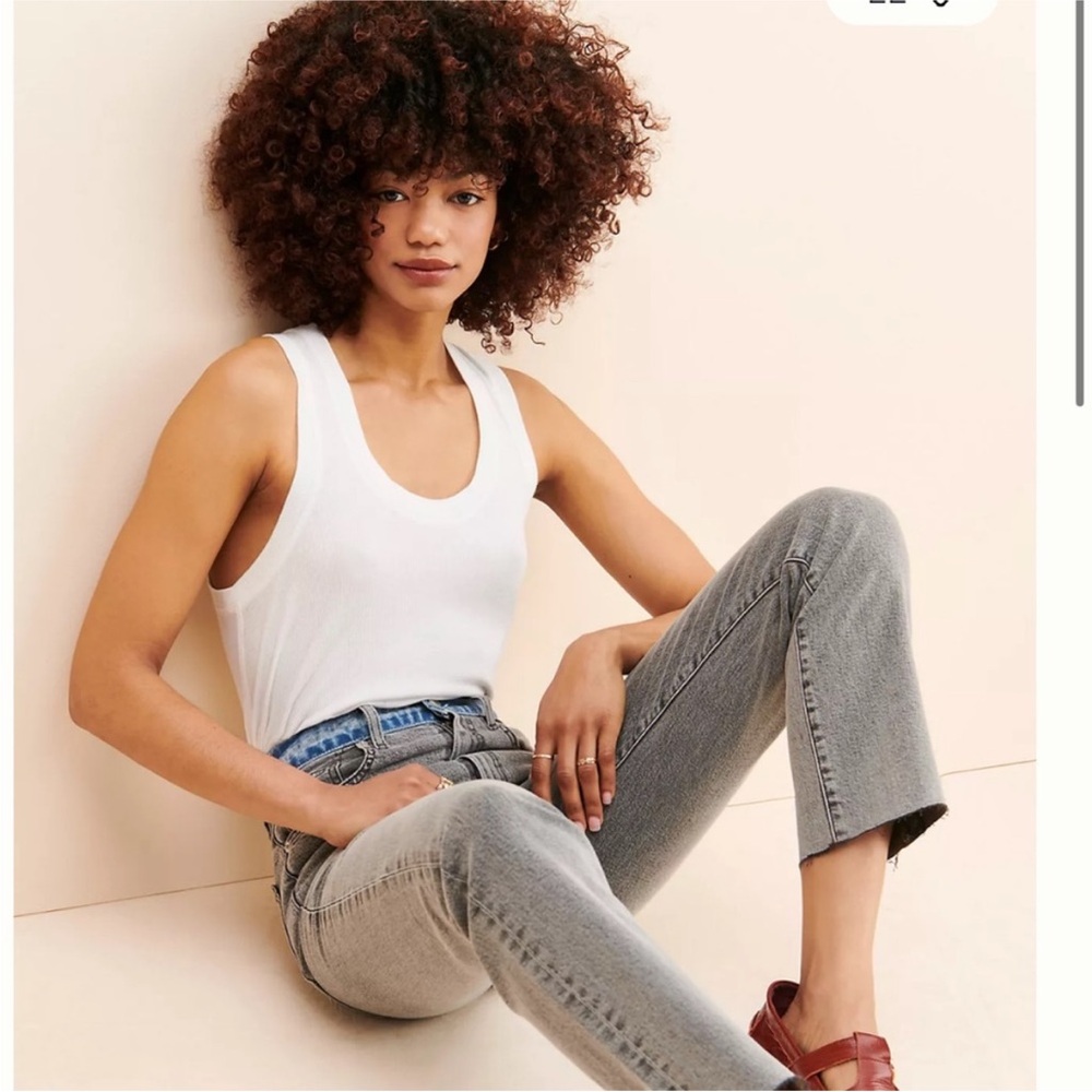 LE JEAN | Sabine Blue‎ Grey High-Rise Straight Jean | Women’s Size 24